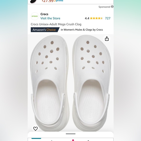 Crocs Unisex-Adult Mega Crush Clog Woman size 9/Men size 7 - Picture 2 of 9